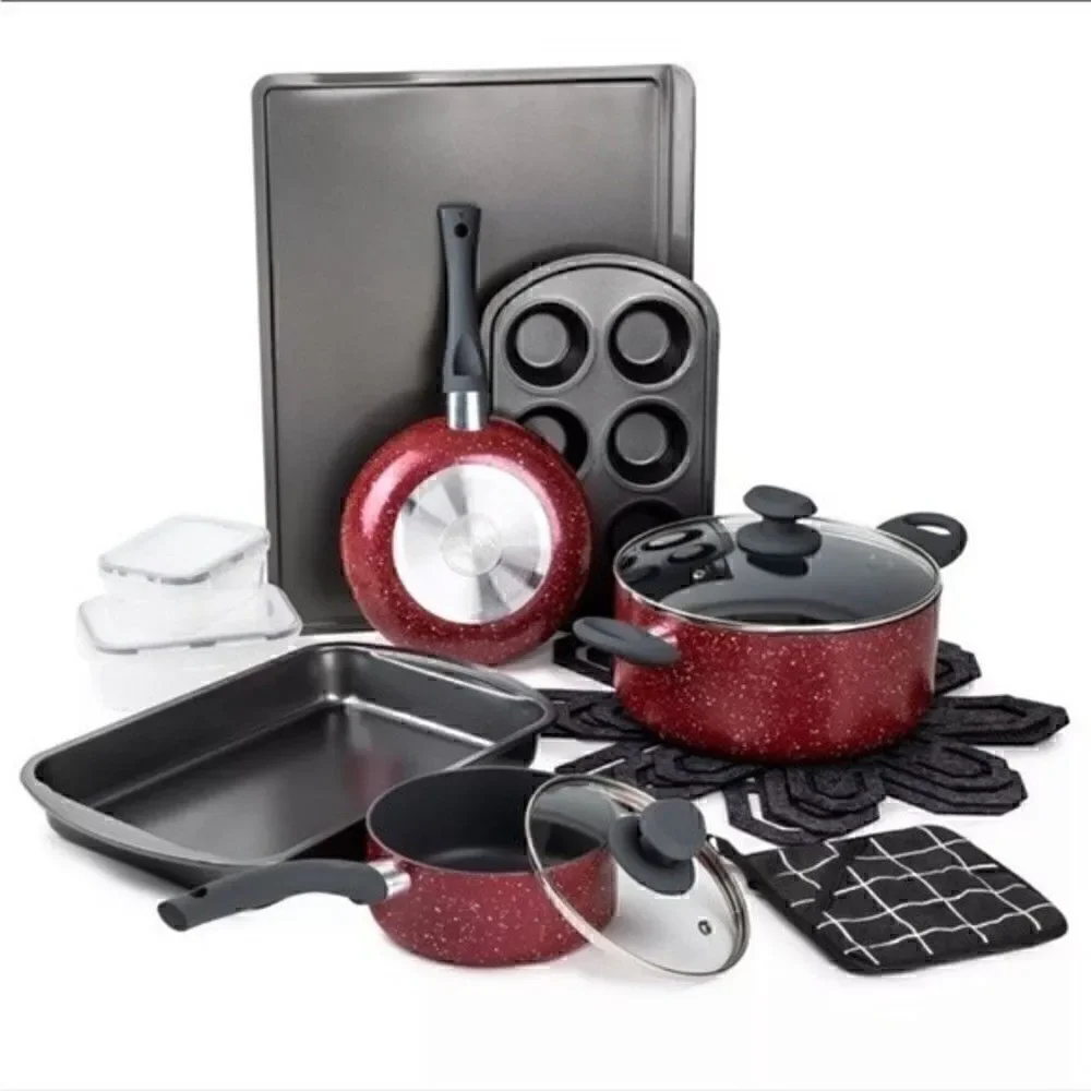 Brooklyn 16 piece NONSTICK  COOKWARE & BAKEWARE SET, PAN MUFFIN, New,Sale